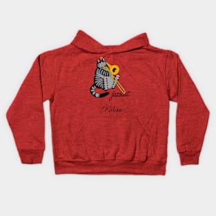 B Kliban Cat - cat plays saxophone Kids Hoodie